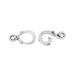 Antiqued silver vine hook and eye clasp, both halves side by side on white, with scrolled hook and teardrop eye