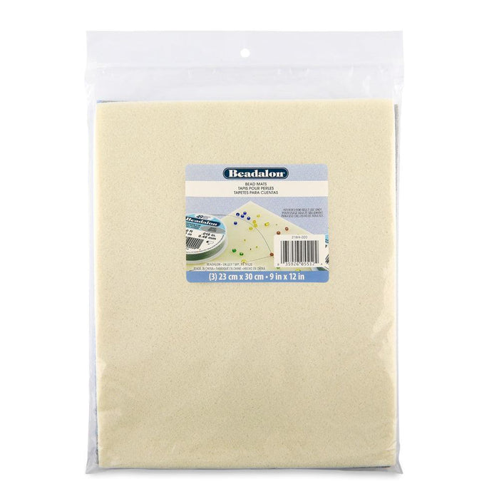 Bead Mat 9 in x 12 in Light Blue Beige Grey 3 pc