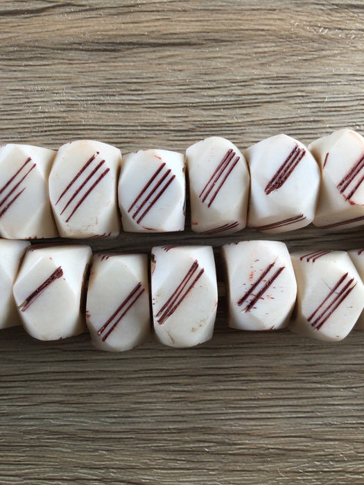 Hidden Gems: Carved Faceted Kenya Bone Beads
