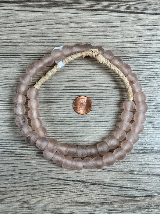 Hidden Gems: Rose Recycled Glass Beads (11mm)