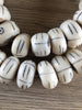 Hidden Gems: Carved Kenya White Bone Beads (Mixed Designs, 1 Defective Bead)