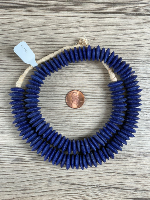 Hidden Gems: Cobalt Blue Ashanti Saucer Beads (14mm)