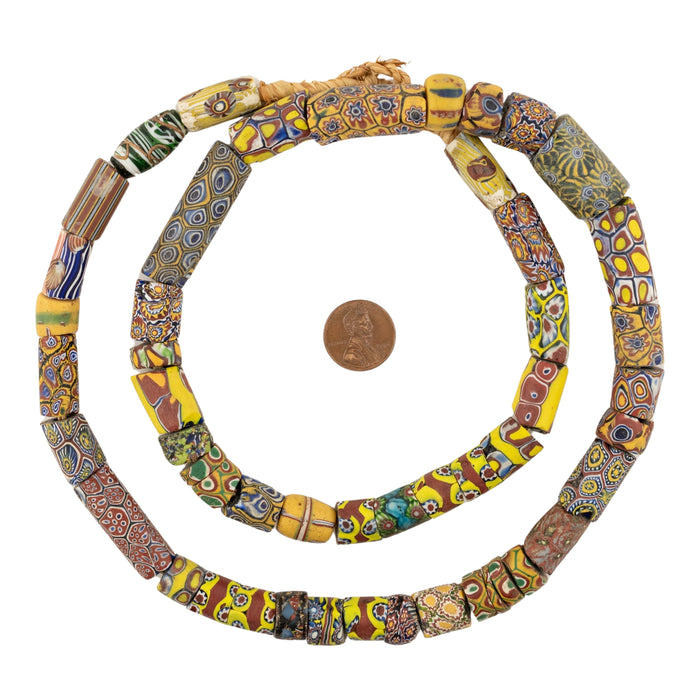 Antique Venetian Millefiori African Trade Beads #20690