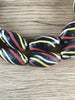 Hidden Gems: Red Yellow White Striped Black Java Glass Beads