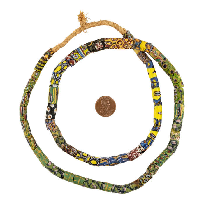 Thin Antique Venetian Millefiori African Trade Beads #20724