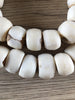 Hidden Gems: Large White Kenya Bone Beads (10% Defective Beads)