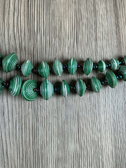 Hidden Gems: Green African Paper Beads