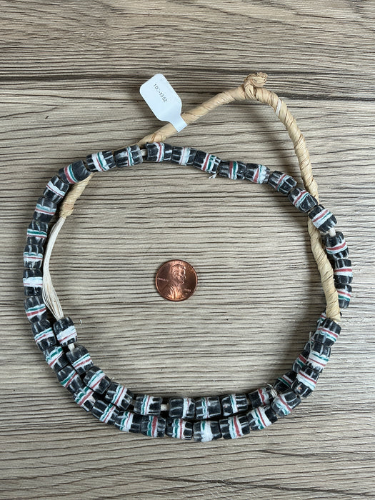 Hidden Gems: Black Strawstack Sandcast Beads