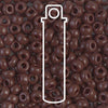 Opaque Chocolate Brown Miyuki Seed Beads #409 (6/0, 4.3mm, 20g Tube)