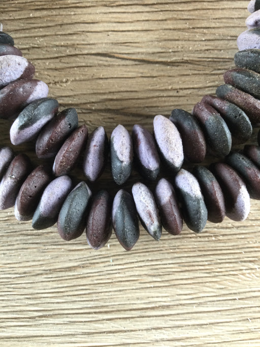 Hidden Gems: Fancy Ashanti Saucer Glass Beads