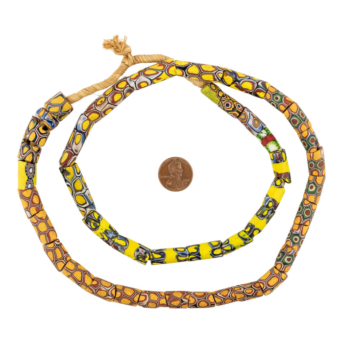 Thin Antique Venetian Millefiori African Trade Beads #20736