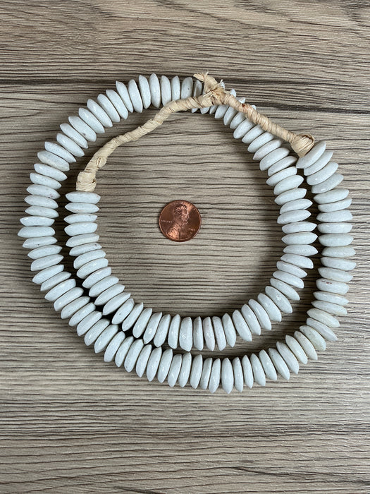 Hidden Gems: White Ashanti Saucer Beads
