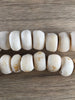 Hidden Gems: Large White Kenya Bone Beads (15% of Beads Are Discolored)