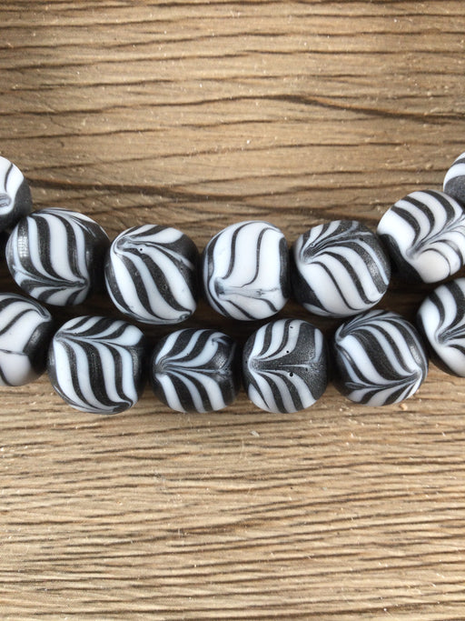Hidden Gems: Black Round Java Feather Beads