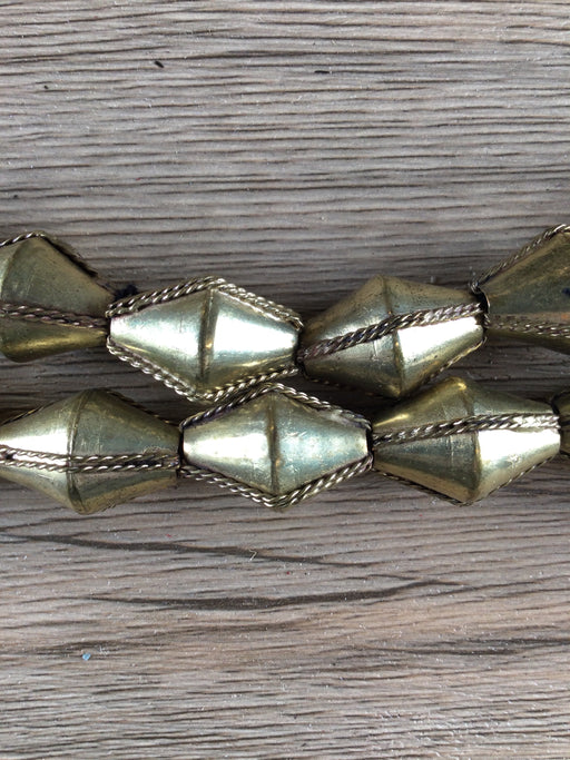 Hidden Gems: Bicone Hollow Brass Beads