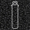 Matte Opaque Black Miyuki Seed Beads #401F (8/0, 3mm, 22g Tube)