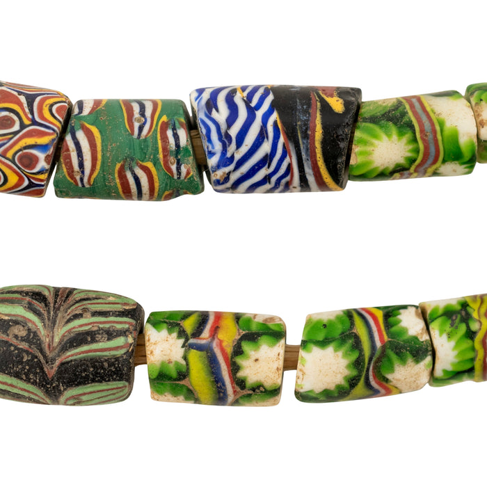 Thin Antique Venetian Millefiori African Trade Beads #20714