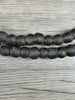 Hidden Gems: Groundhog Grey Recycled Glass Beads (14mm)