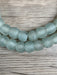 Hidden Gems: Clear Aqua Recycled Glass Beads (14mm)