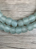 Hidden Gems: Clear Aqua Recycled Glass Beads (14mm)
