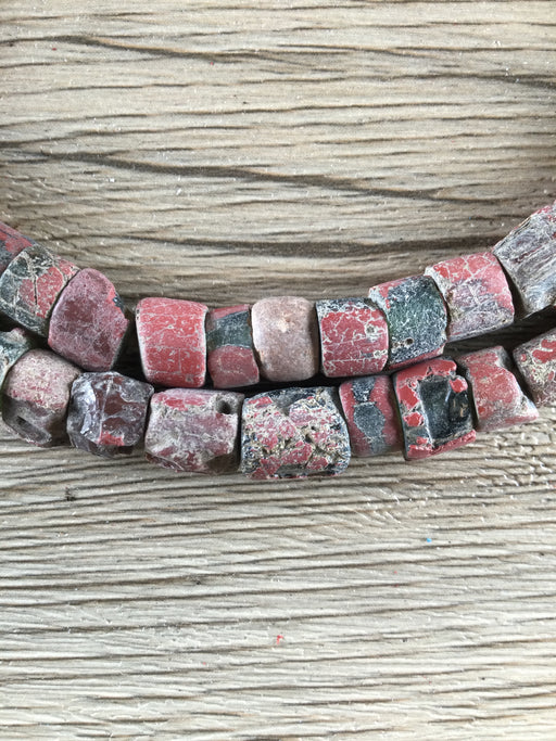 Hidden Gems: Vintage Weathered Green Heart Beads