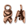 Antiqued Copper Hidden Crimp Cord Ends (11.5x5.5mm, 2mm Hole, 10 Pieces)