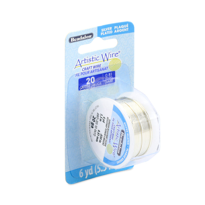 20 Gauge Silver Plated Tarnish Resistant Artistic Wire (18ft)
