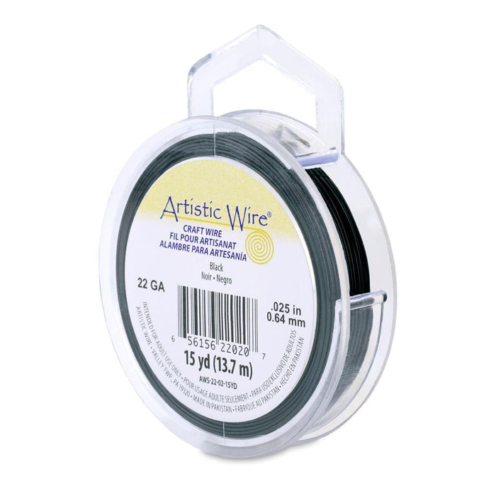 22 Gauge Tarnish Resistant Colored Copper Artistic Wire (45ft) - Black