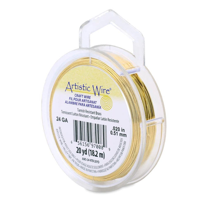 24 Gauge Tarnish Resistant Brass Artistic Wire (60ft)