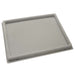 BeadSmith flocked bead mat tray in gray, empty, angled view of raised rim and flocked surface