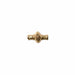 Antiqued brass magnetic quick crimp clasp, closed, front view on white background