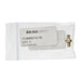 Antiqued brass magnetic quick crimp clasp in a clear bag with a product label