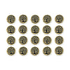Antiqued Brass Tree of Life Button Set (20 Pack, 16mm)