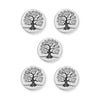 Antiqued Silver Tree of Life Button Set (5 Pack, 16mm)