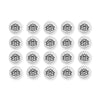 Antiqued Silver Small Lotus Button Set (20 Pack, 12mm)