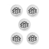 Antiqued Silver Small Lotus Button Set (5 Pack, 12mm)