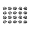 Antiqued Silver Scallop Shell Button Set (20 Pack, 13mm)