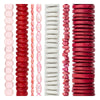 Valentine's Bead Set: Red, Pink & White (7 Strands, 2-20mm)