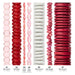 What's included, strands numbered 1-7: Valentine's Bead Set: Red, Pink & White