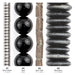 What's included, strands numbered 1-4: Black & Silver Bead Set: Onyx, Himalayan Bone & Silver Heishi