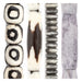 Bone Bead Set: Batik Eye, Zig-Zag & Washed Grey (4 Strands, 6-10mm)