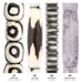 What's included, strands numbered 1-4: Bone Bead Set: Batik Eye, Zig-Zag & Washed Grey