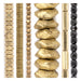 Brass Spacer Bead Set: Gold Heishi, Ring & Diamond-Cut (6 Strands, 1.4-7mm)