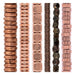 Copper Spacer Bead Set: Heishi, Cube & Gear (6 Strands, 2-4mm)