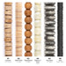 What's included, strands numbered 1-6: Natural Spacer Bead Set: Coconut, Shell & Sandalwood