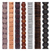Wood & Glass Bead Set: Brown, Copper & Caramel Boho Decor (7 Strands, 18-27mm)