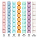 What's included, strands numbered 1-7: Wood Bead Set: Pink, Mint & Lilac Pastel Garland