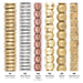 What's included, strands numbered 1-6: Large Hole Bead Set: Brass & Silver Donut Metal