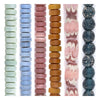 Large Hole Bead Set: Pastel Java Glass Buttons (6 Strands, 8-10mm)
