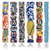What's included, strands numbered 1-6: Large Hole Bead Set: Rainbow, Karaga & Tribal Krobo